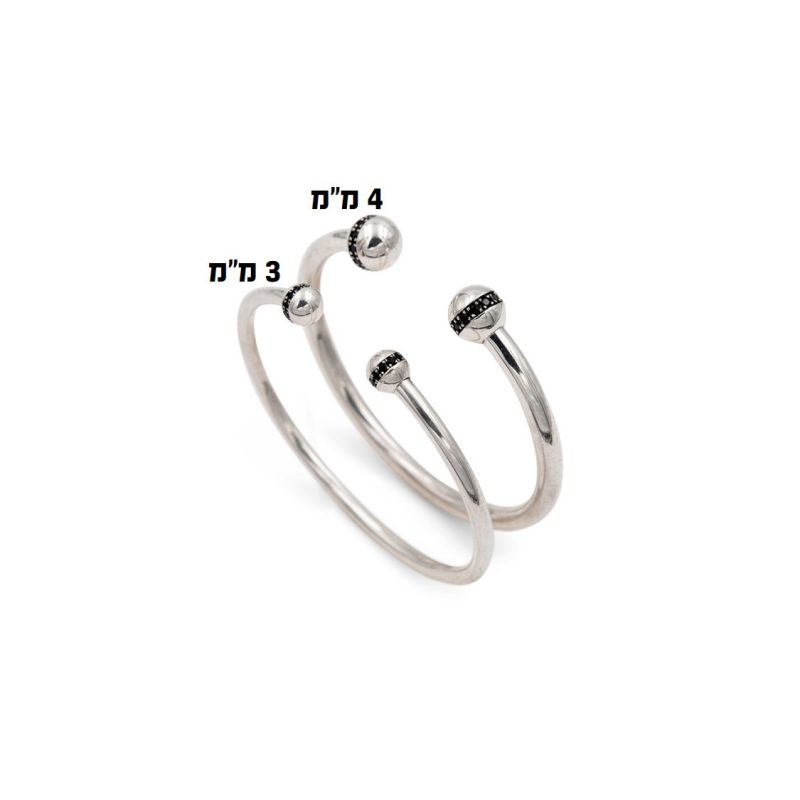 ⁦צמיד ספטום עם פס שיבוץ 3 מ"מ⁩ – תמונה ⁦4⁩