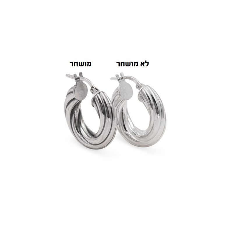 ⁦עגיל ג'יפסי פסים קטן⁩ – תמונה ⁦3⁩