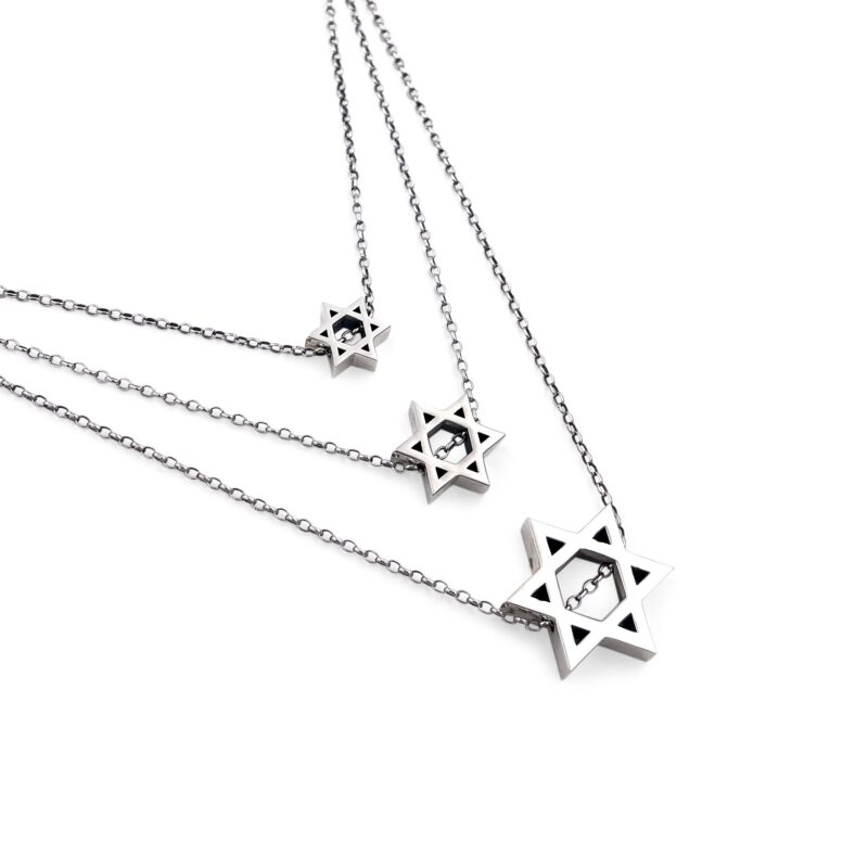 ⁦שרשרת מגן דוד גדול מושחל⁩ – תמונה ⁦5⁩