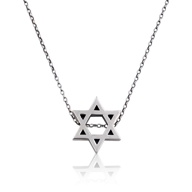 שרשרת מגן דוד גדול מושחל
